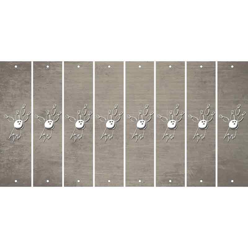 Tan Oil Rubbed Cut Fun Strips (Set of 8) BOWLING