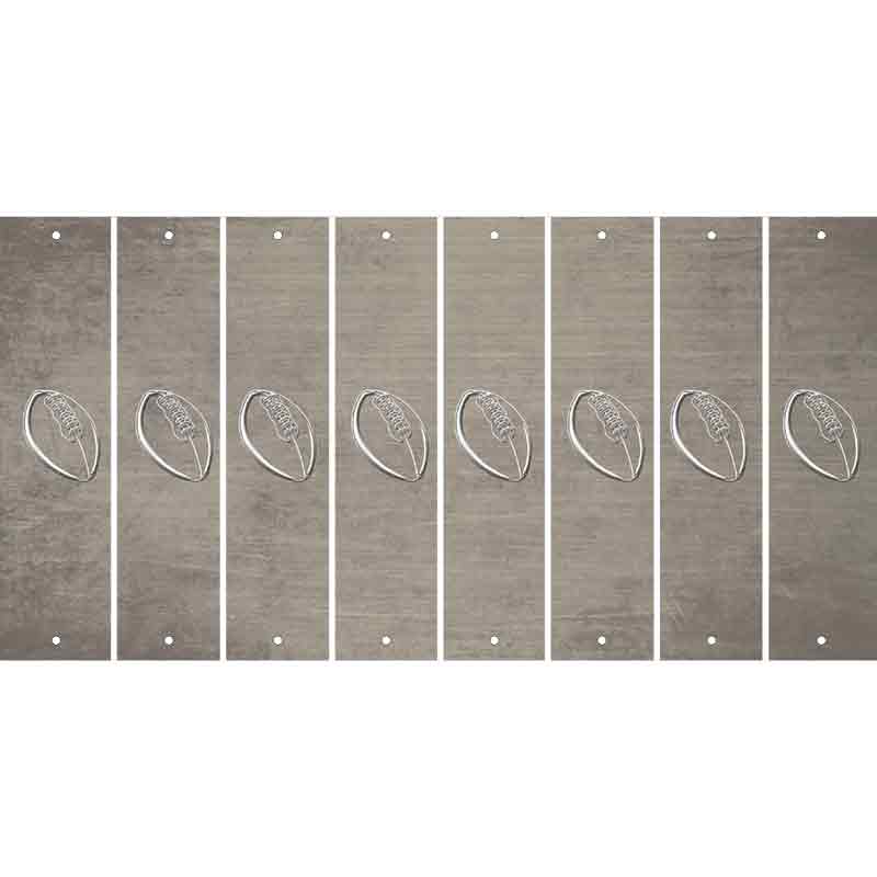 Tan Oil Rubbed Cut Fun Strips (Set of 8) FOOTBALL
