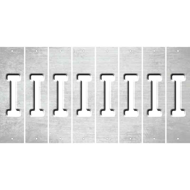 White Oil Rubbed Cut Fun Strips (Set of 8) J