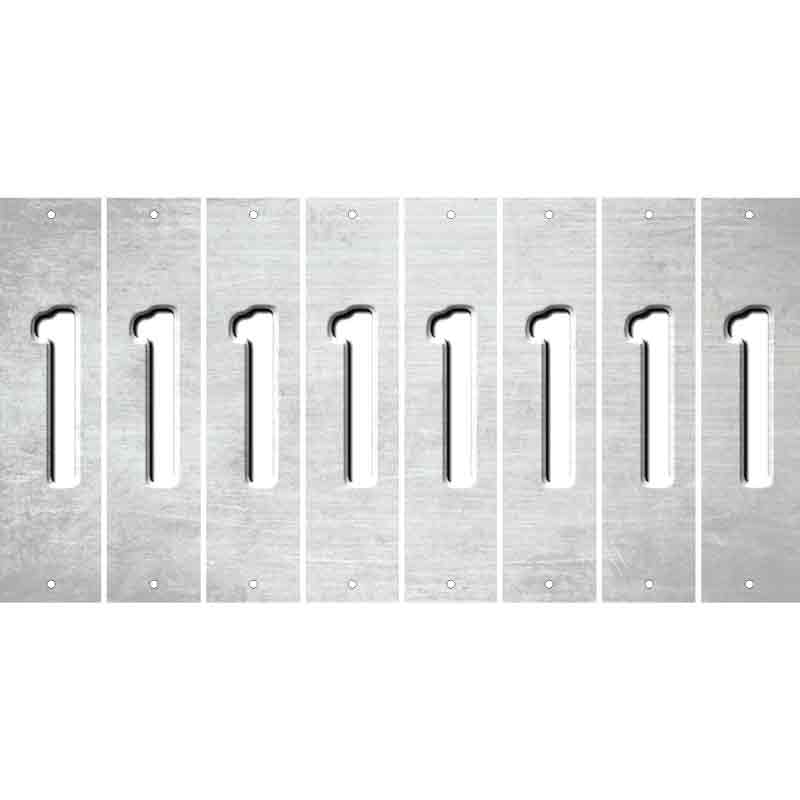 White Oil Rubbed Cut Fun Strips (Set of 8) 2