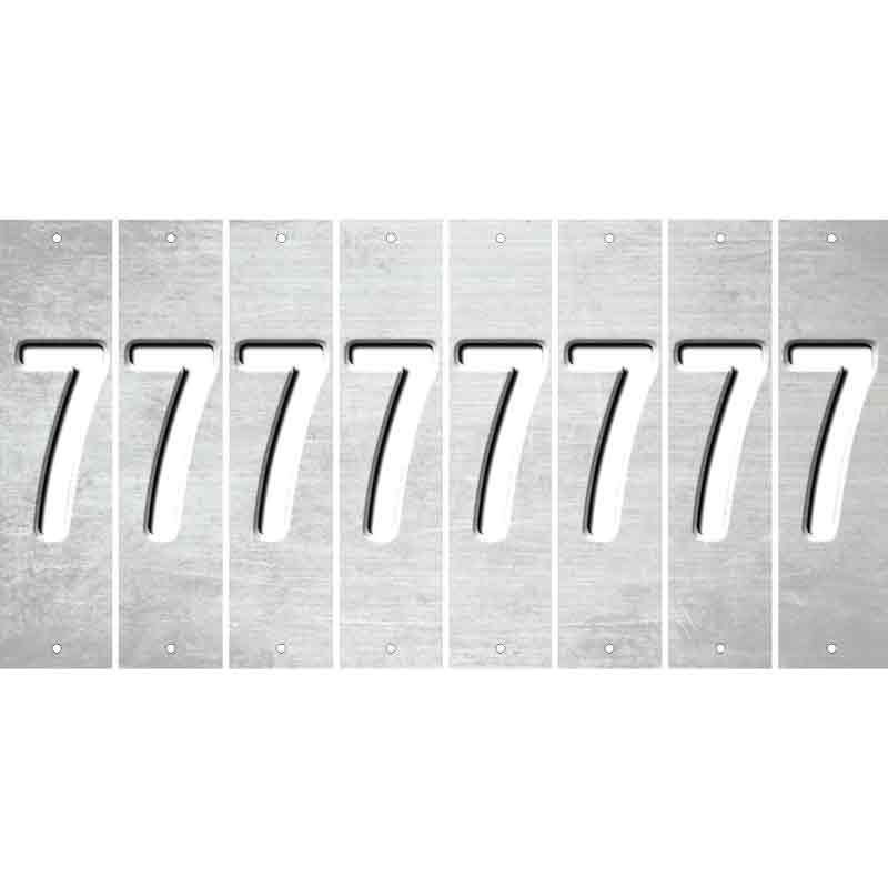 White Oil Rubbed Cut Fun Strips (Set of 8) 8