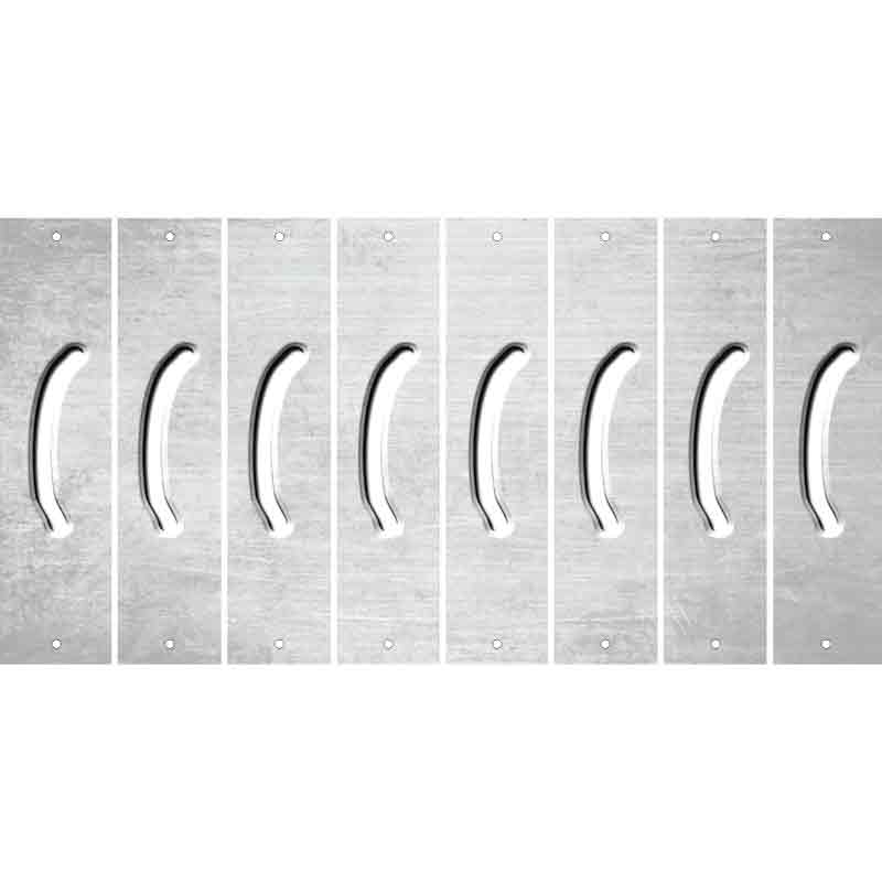 White Oil Rubbed Cut Fun Strips (Set of 8) )