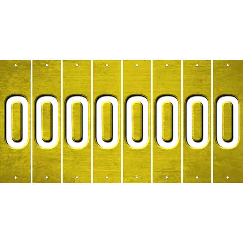 Yellow Oil Rubbed Cut Fun Strips (Set of 8) P