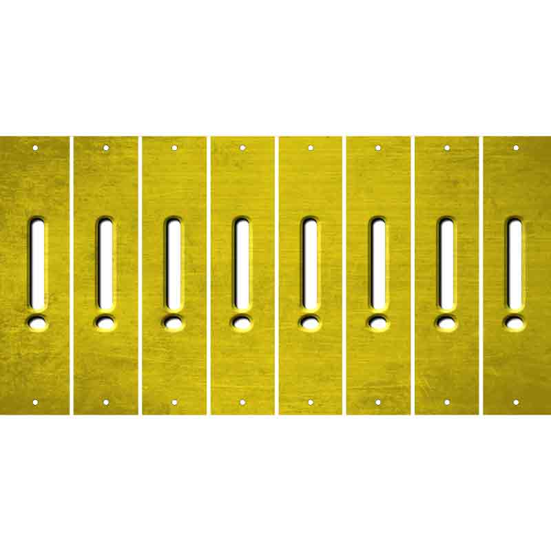 Yellow Oil Rubbed Cut Fun Strips (Set of 8) &
