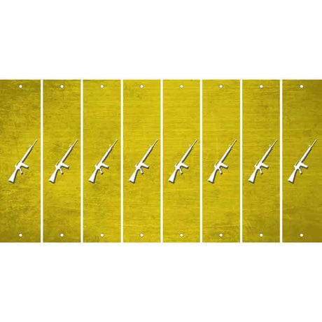 Yellow Oil Rubbed Cut Fun Strips (Set of 8)