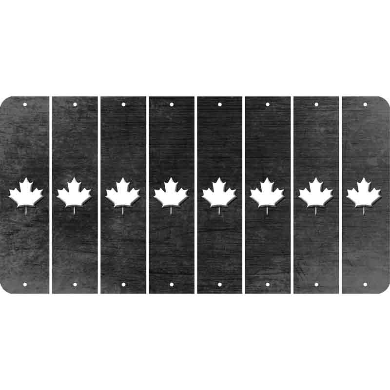 Black Oil Rubbed Cut Fun Strips (Set of 8) MAPLE LEAF
