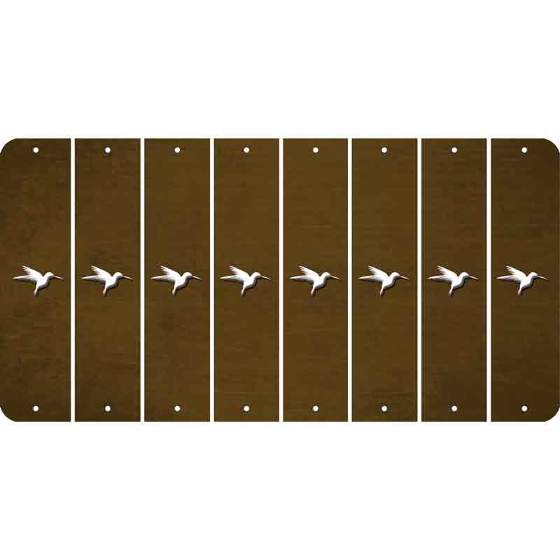 Brown Oil Rubbed Cut Fun Strips (Set of 8) HUMMINGBIRD