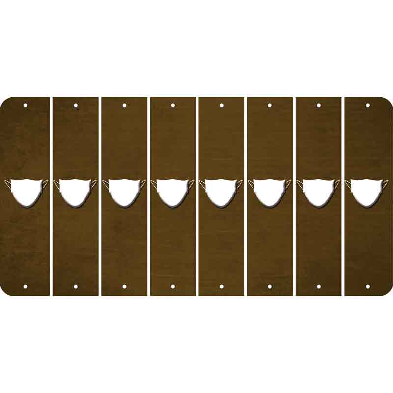 Brown Oil Rubbed Cut Fun Strips (Set of 8) MASK