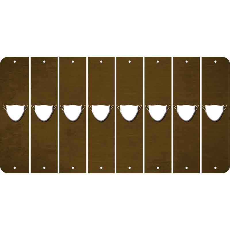 Brown Oil Rubbed Cut Fun Strips (Set of 8)