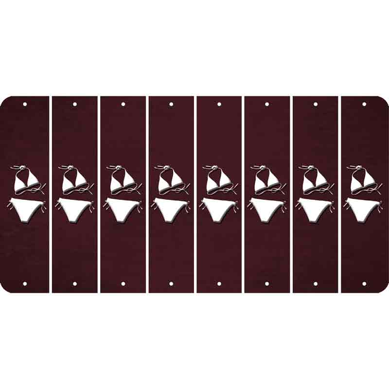 Burgundy Oil Rubbed Cut Fun Strips (Set of 8)