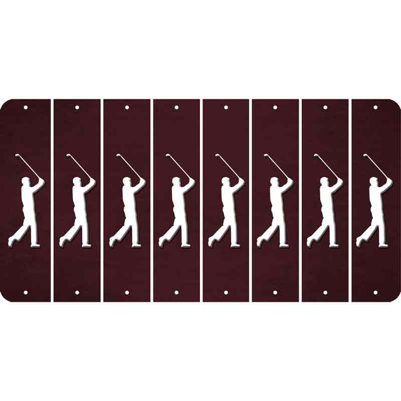 Burgundy Oil Rubbed Cut Fun Strips (Set of 8)