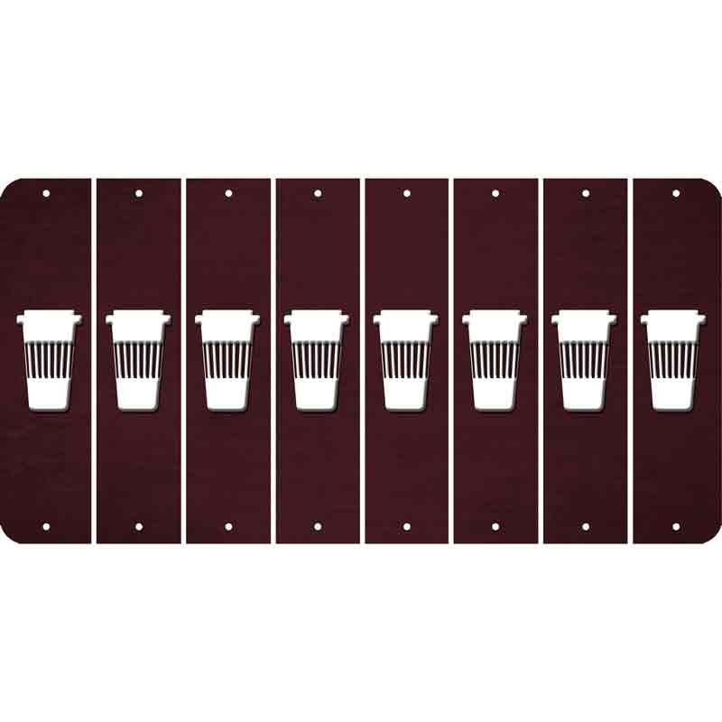 Burgundy Oil Rubbed Cut Fun Strips (Set of 8)