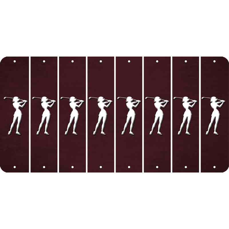 Burgundy Oil Rubbed Cut Fun Strips (Set of 8)