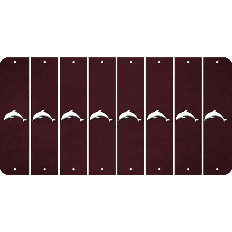 Burgundy Oil Rubbed Cut Fun Strips (Set of 8)