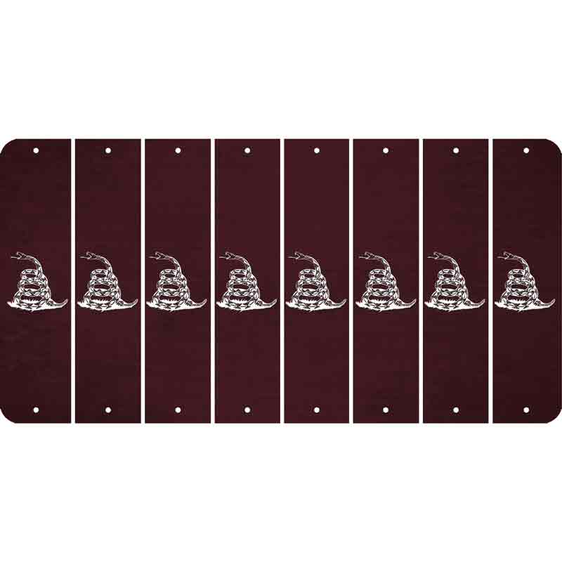 Burgundy Oil Rubbed Cut Fun Strips (Set of 8) GADSDEN SNAKE