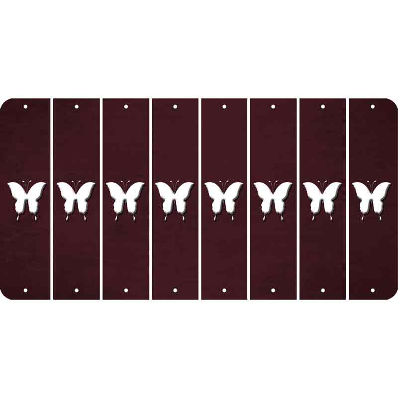 Burgundy Oil Rubbed Cut Fun Strips (Set of 8)