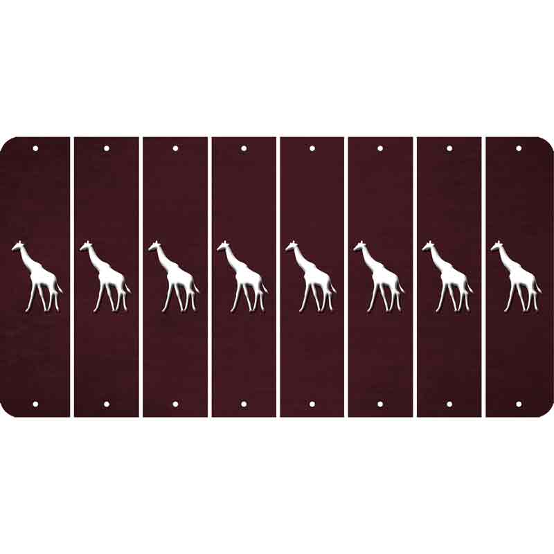Burgundy Oil Rubbed Cut Fun Strips (Set of 8) GIRAFFE