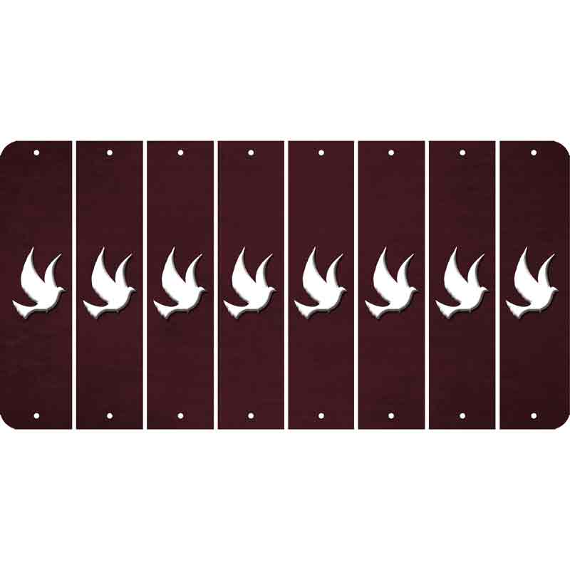 Burgundy Oil Rubbed Cut Fun Strips (Set of 8)