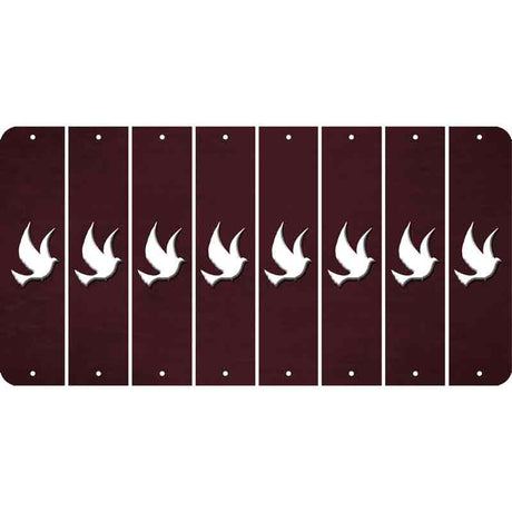 Burgundy Oil Rubbed Cut Fun Strips (Set of 8)