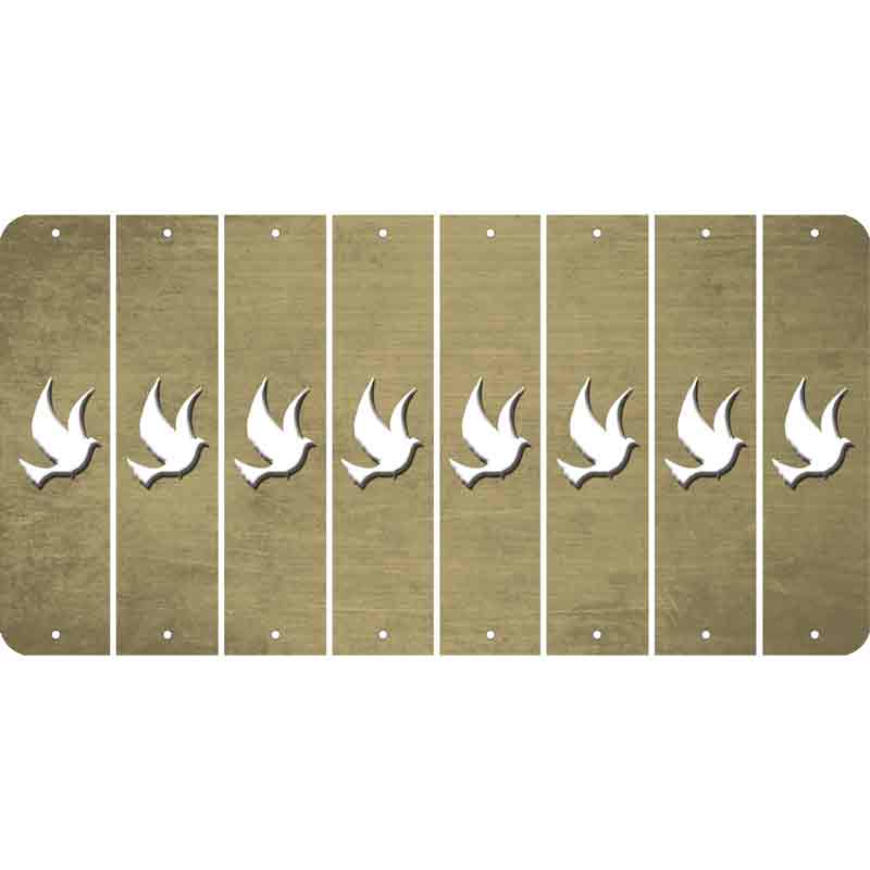 Gold Oil Rubbed Cut Fun Strips (Set of 8) DOVE