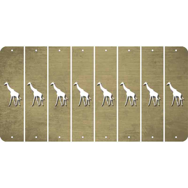 Gold Oil Rubbed Cut Fun Strips (Set of 8) GIRAFFE