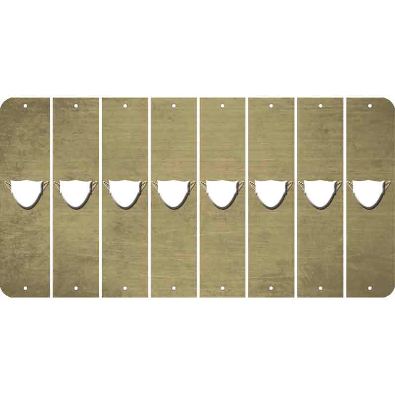 Gold Oil Rubbed Cut Fun Strips (Set of 8) MASK