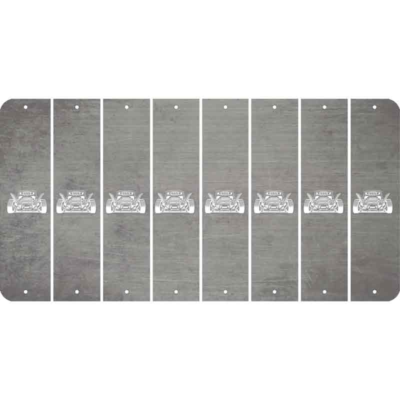 Gray Oil Rubbed Cut Fun Strips (Set of 8) HOT ROD