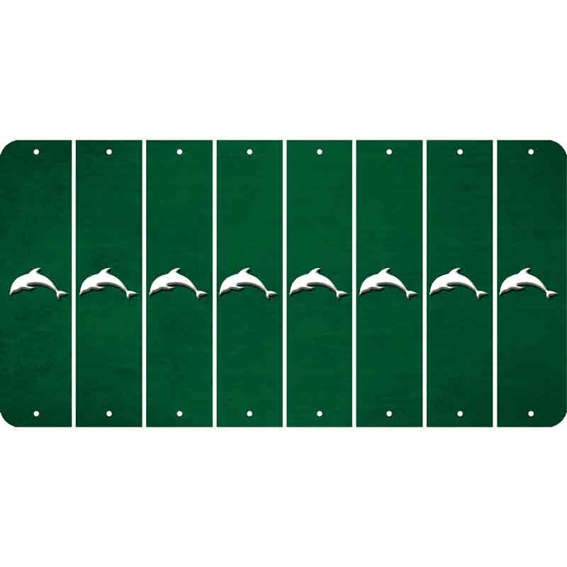 Green Oil Rubbed Cut Fun Strips (Set of 8) DOLPHIN