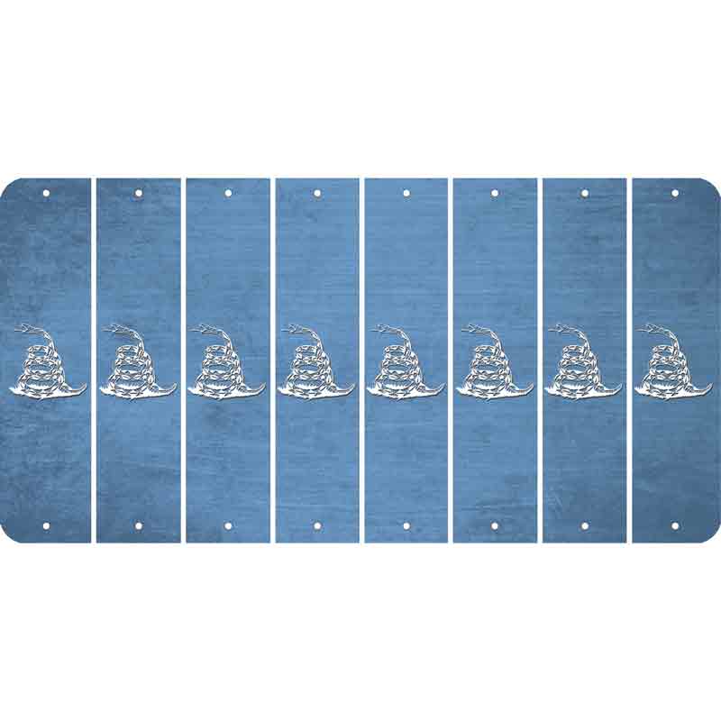 Light Blue Oil Rubbed Cut Fun Strips (Set of 8) GADSDEN SNAKE