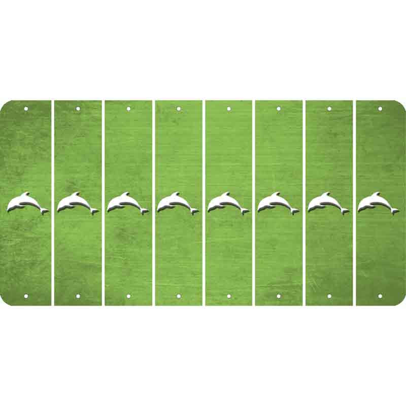 Lime Green Oil Rubbed Cut Fun Strips (Set of 8) DOLPHIN