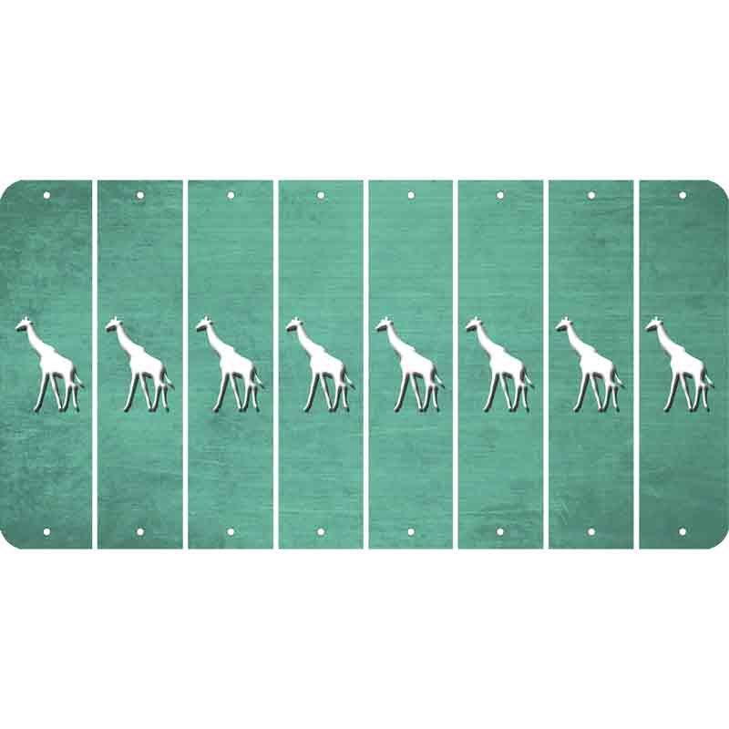 Mint Oil Rubbed Cut Fun Strips (Set of 8) GIRAFFE