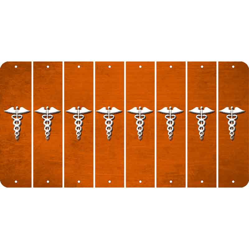 Orange Oil Rubbed Cut Fun Strips (Set of 8) CADUCEUS