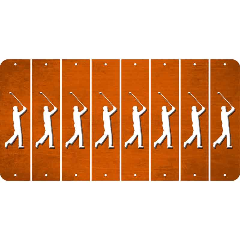 Orange Oil Rubbed Cut Fun Strips (Set of 8)