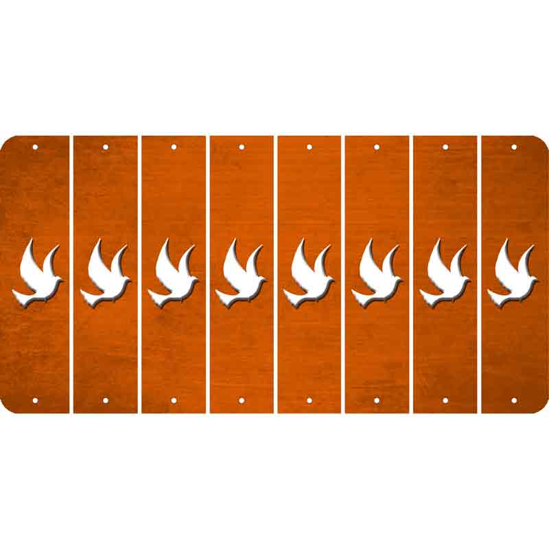 Orange Oil Rubbed Cut Fun Strips (Set of 8) DOVE