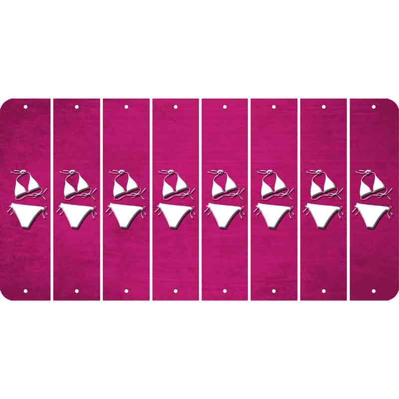 Pink Oil Rubbed Cut Fun Strips (Set of 8)