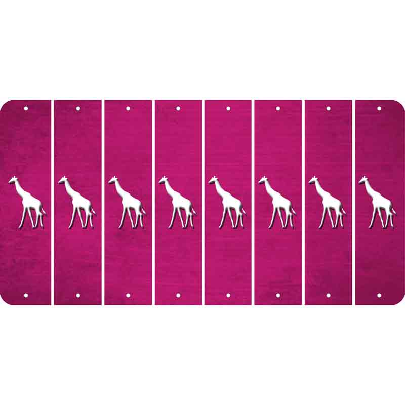 Pink Oil Rubbed Cut Fun Strips (Set of 8) GIRAFFE