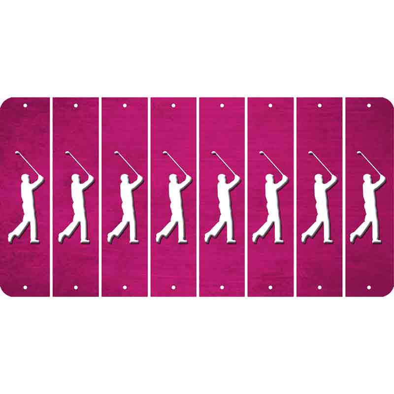 Pink Oil Rubbed Cut Fun Strips (Set of 8)