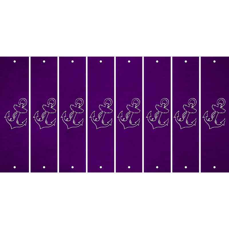 Purple Oil Rubbed Cut Fun Strips (Set of 8)