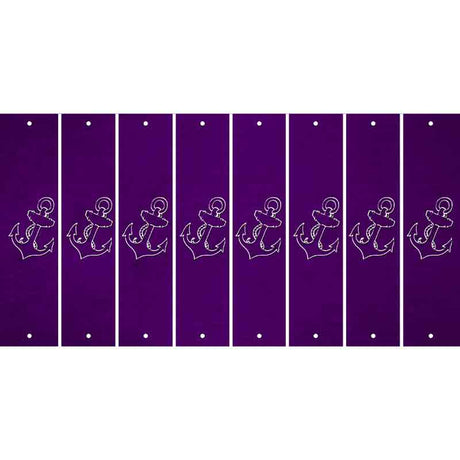 Purple Oil Rubbed Cut Fun Strips (Set of 8)