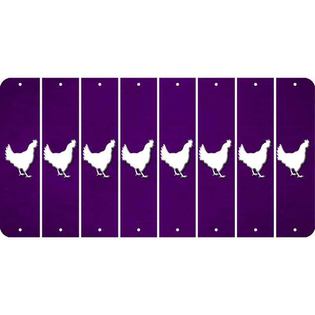 Purple Oil Rubbed Cut Fun Strips (Set of 8)