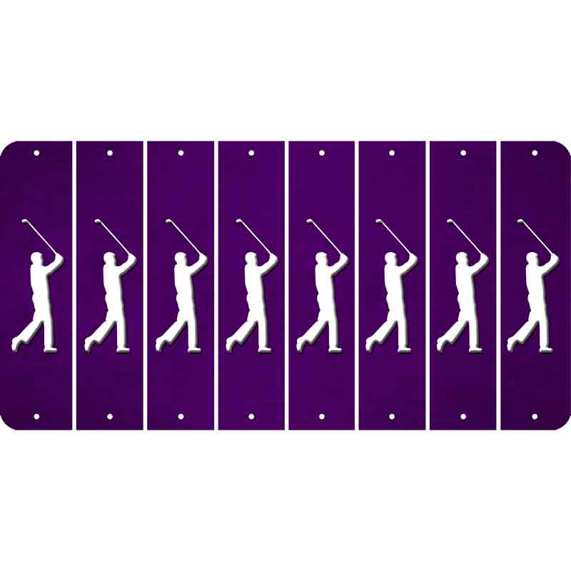 Purple Oil Rubbed Cut Fun Strips (Set of 8)