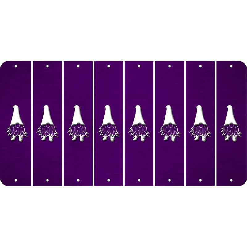 Purple Oil Rubbed Cut Fun Strips (Set of 8) GNOME