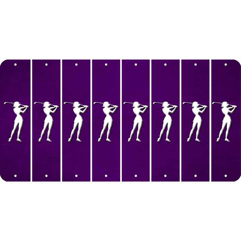 Purple Oil Rubbed Cut Fun Strips (Set of 8)