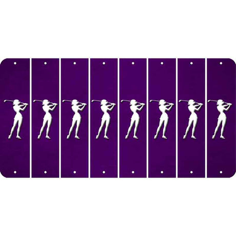 Purple Oil Rubbed Cut Fun Strips (Set of 8)