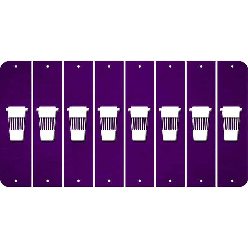 Purple Oil Rubbed Cut Fun Strips (Set of 8)