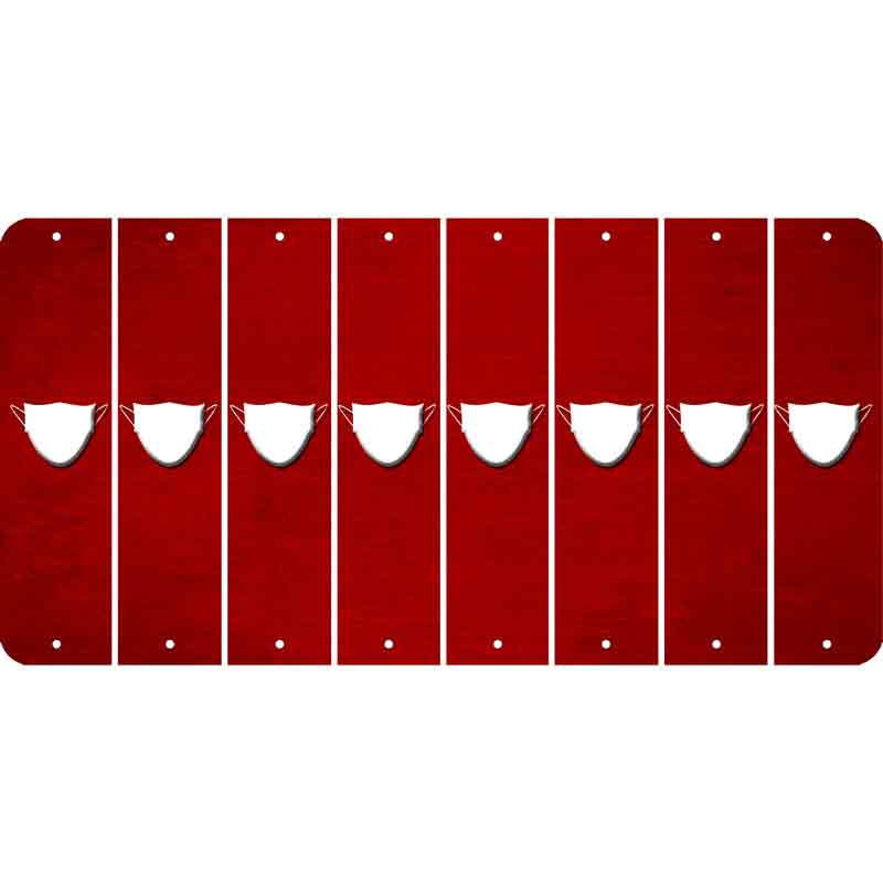 Red Oil Rubbed Cut Fun Strips (Set of 8) MASK