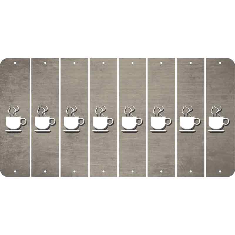 Tan Oil Rubbed Cut Fun Strips (Set of 8) COFFEE MUG
