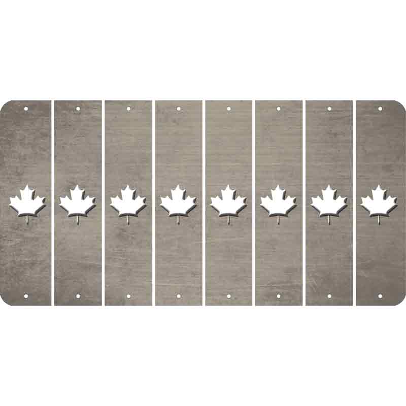 Tan Oil Rubbed Cut Fun Strips (Set of 8) MAPLE LEAF