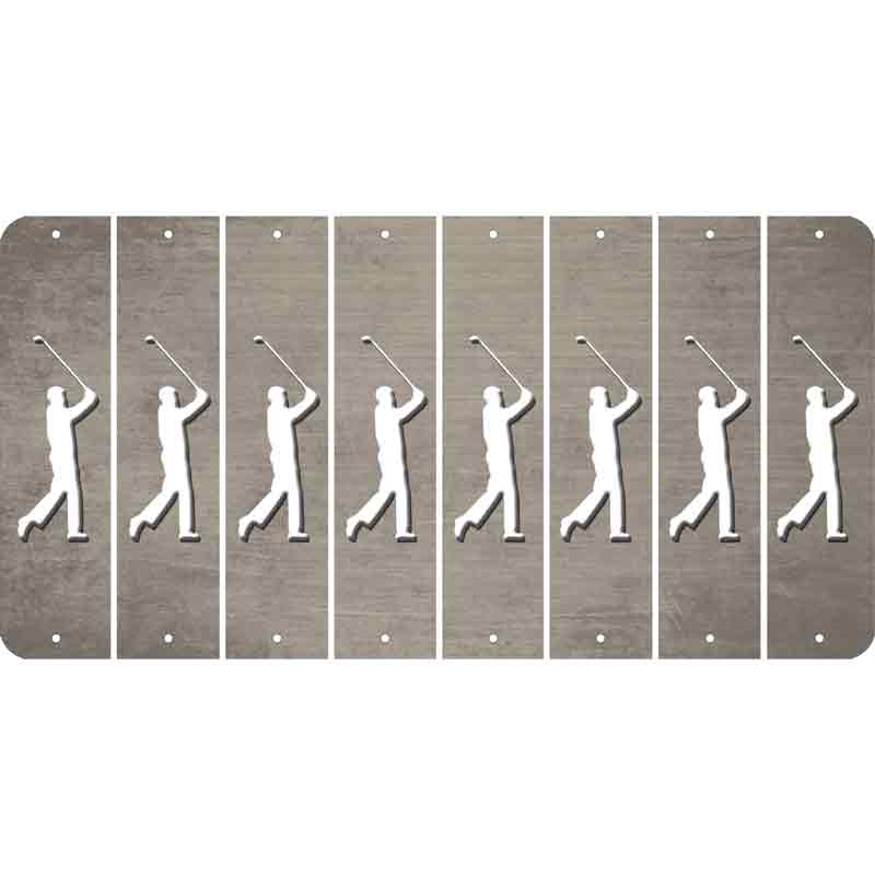 Tan Oil Rubbed Cut Fun Strips (Set of 8) FEMALE GOLFER