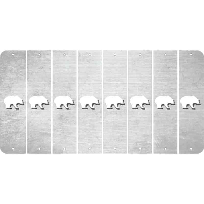 White Oil Rubbed Cut Fun Strips (Set of 8) BEER MUG